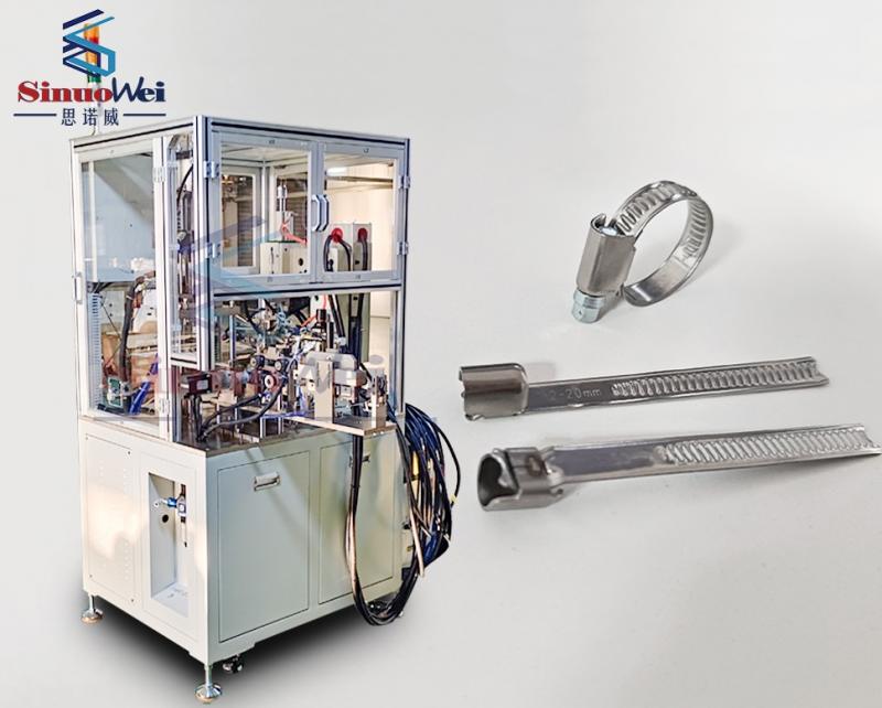 Soldadura por máquina con abrazadera de manguera
