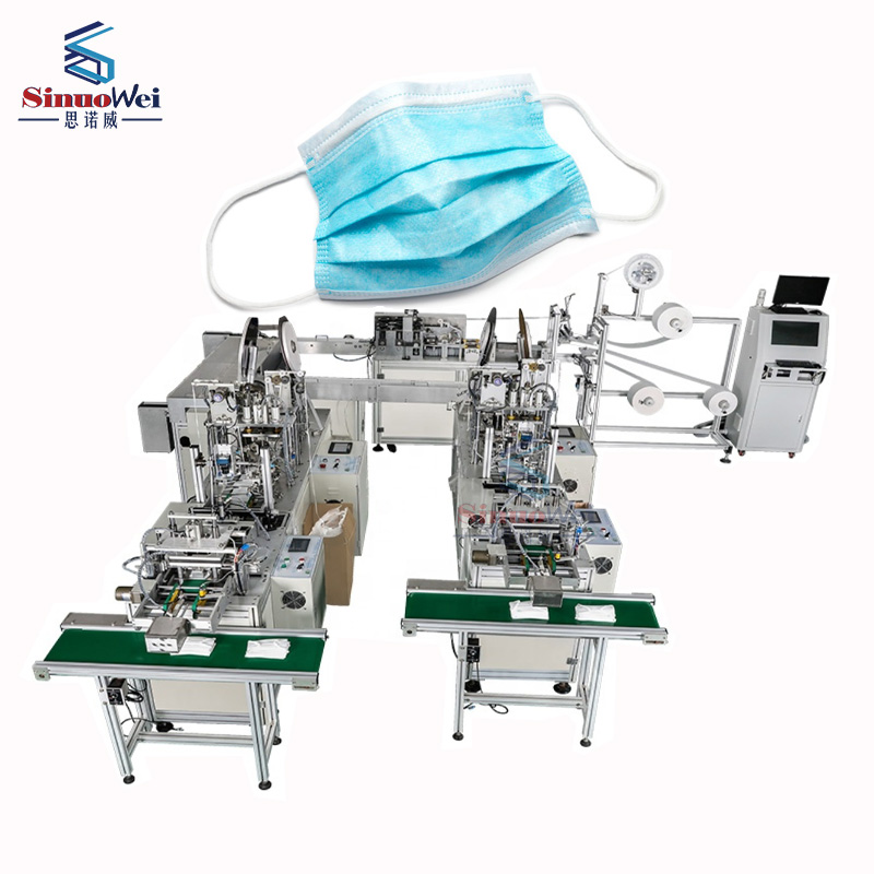 máquina de fabricación de mascarillas quirúrgicas de alta automatización máquina de fabricación de mascarillas médicas de telas no tejidas